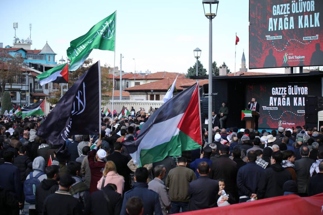 Konya, Gazze için tek yürek! Yürüyüş düzenlendi 6